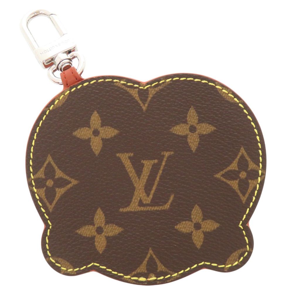 Louis Vuitton LV Bretzel Monogram Leather Brown Key Holder Bag Charm Keychain — view 3