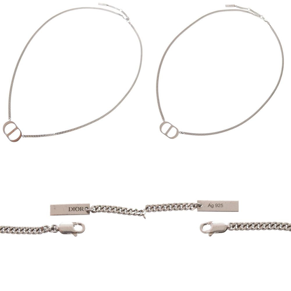 Dior CD Logo 925 Sterling Silver Necklace — view 3