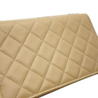 Chanel Chain Wallet Quilted CC Logo Lambskin Shoulder Bag — view 8