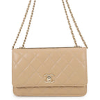 Chanel Chain Wallet Quilted CC Logo Lambskin Shoulder Bag