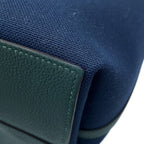 Hermes Tote Fourre Tout M S Blue Marine Vert Moyen Toile Military Togo — view 8