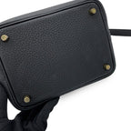 Hermes Handbag Picotin Lock PM Black Gold Taurillon Clemence — view 8