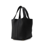 Hermes Handbag Picotin Lock PM Black Gold Taurillon Clemence — view 2