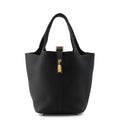 Hermes Handbag Picotin Lock PM Black Gold Taurillon Clemence