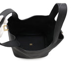 Hermes Handbag Picotin Lock PM Black Gold Taurillon Clemence — view 5