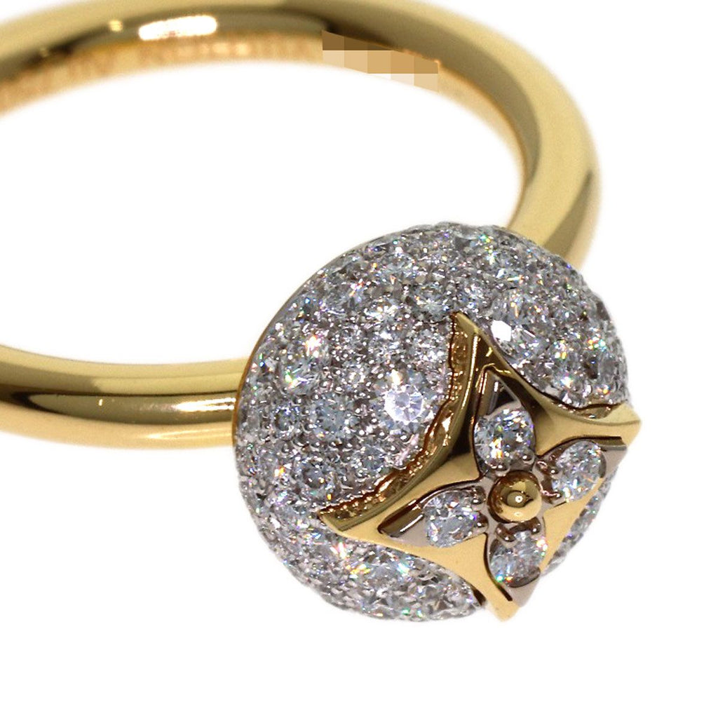 Louis Vuitton Color Blossom Pave Diamond 53 Ring 18k Yellow Gold — view 8