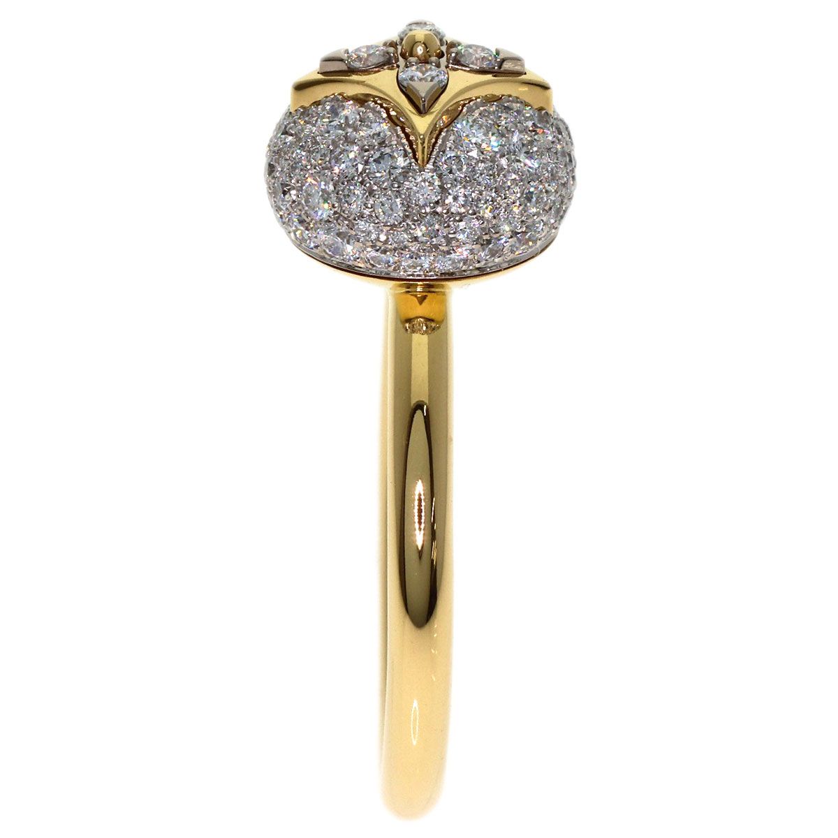 Louis Vuitton Color Blossom Pave Diamond 53 Ring 18k Yellow Gold — view 3