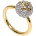 Louis Vuitton Color Blossom Pave Diamond 53 Ring 18k Yellow Gold