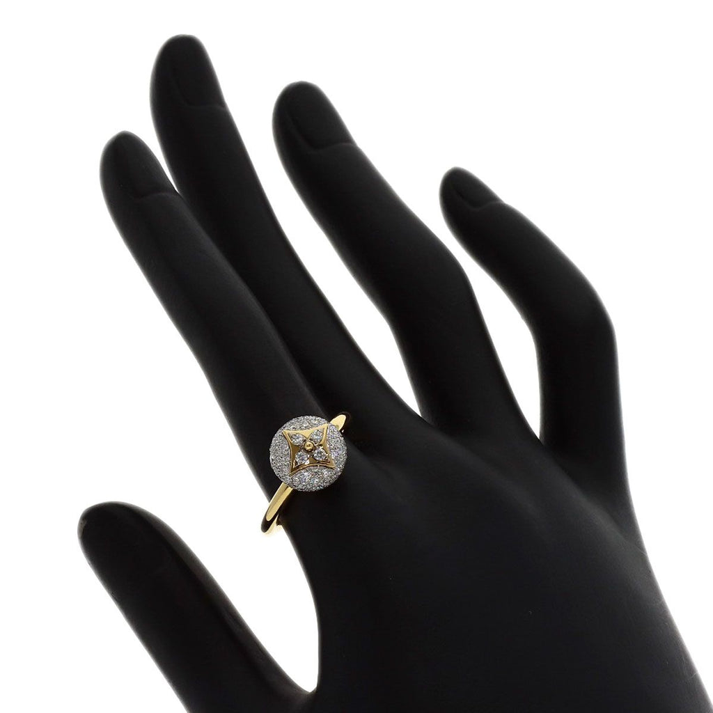 Louis Vuitton Color Blossom Pave Diamond 53 Ring 18k Yellow Gold — view 6