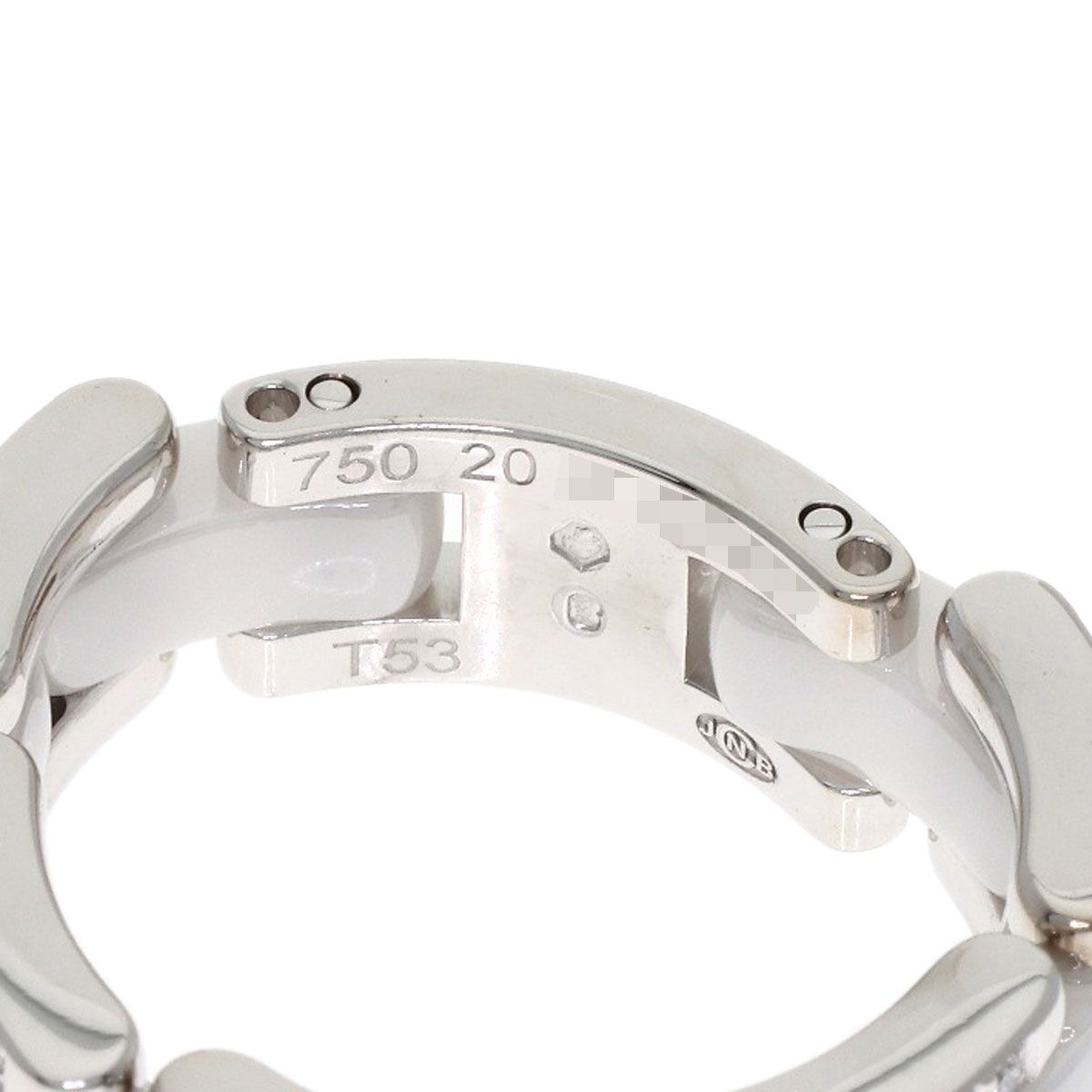 Chanel Ultra Diamond White Ceramic 53 Ring 18K Gold — view 5