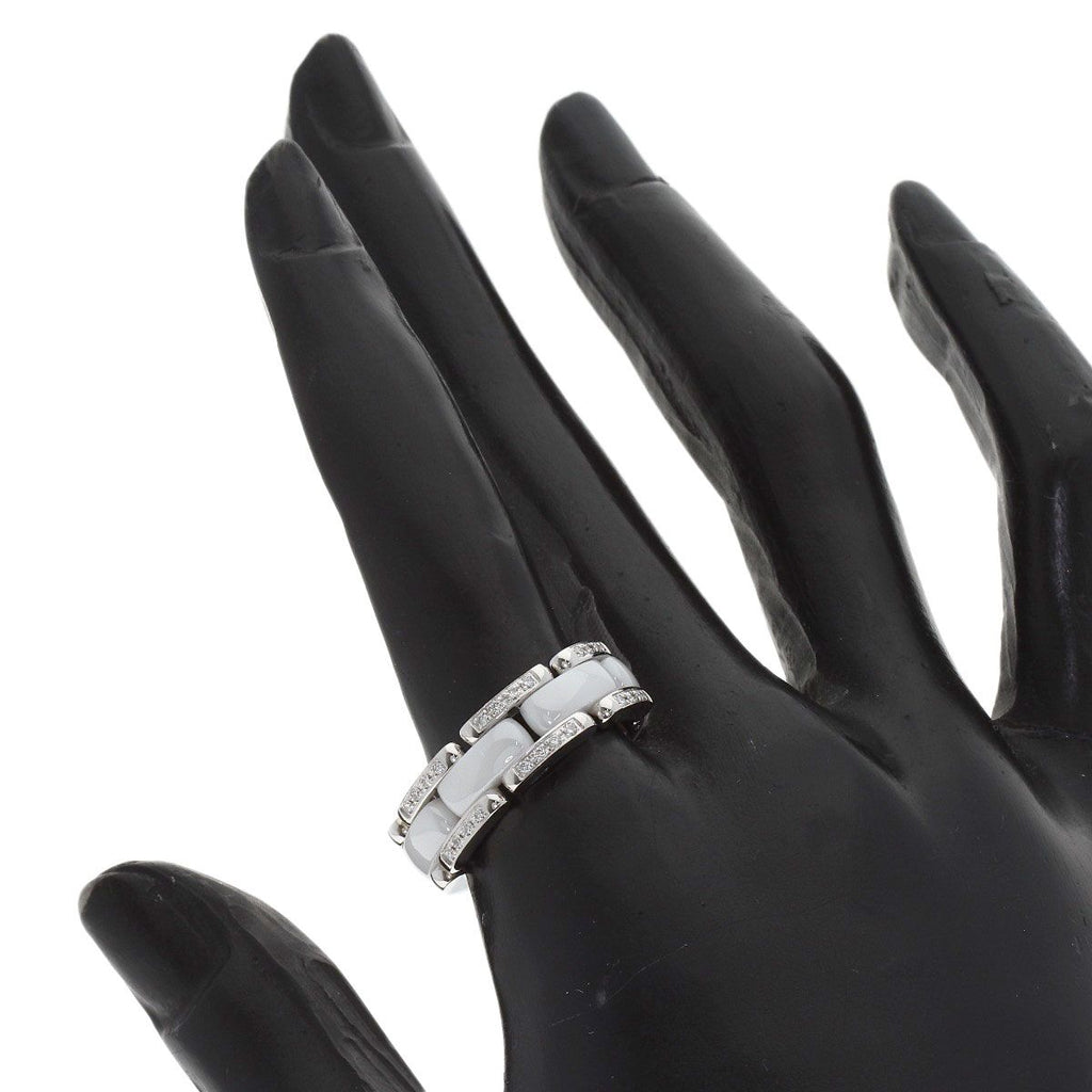 Chanel Ultra Diamond White Ceramic 53 Ring 18K Gold — view 7