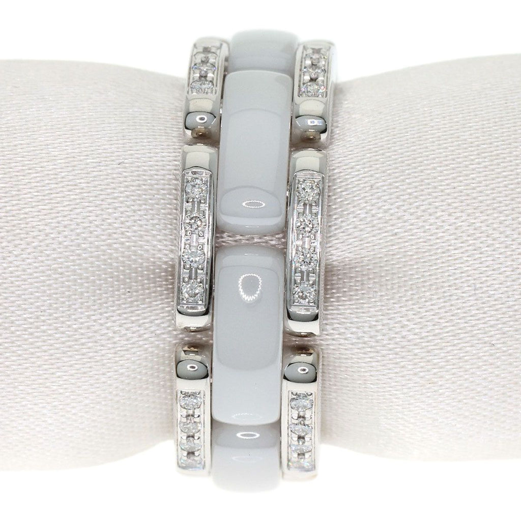Chanel Ultra Diamond White Ceramic 53 Ring 18K Gold — view 3