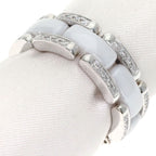 Chanel Ultra Diamond White Ceramic 53 Ring 18K Gold