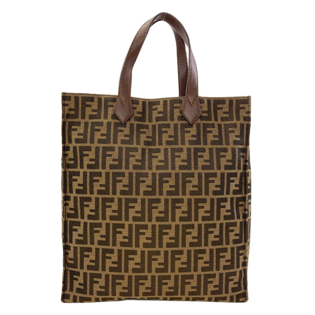 Fendi Zucca Pattern Tote Canvas