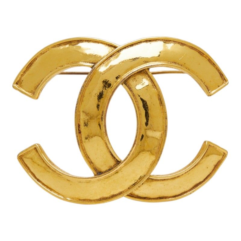 Chanel 94P CC Logo Vintage Brooch Gold Plated