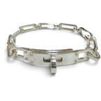 Hermes Kelly Chaine Simple Tour Bracelet Silver 19