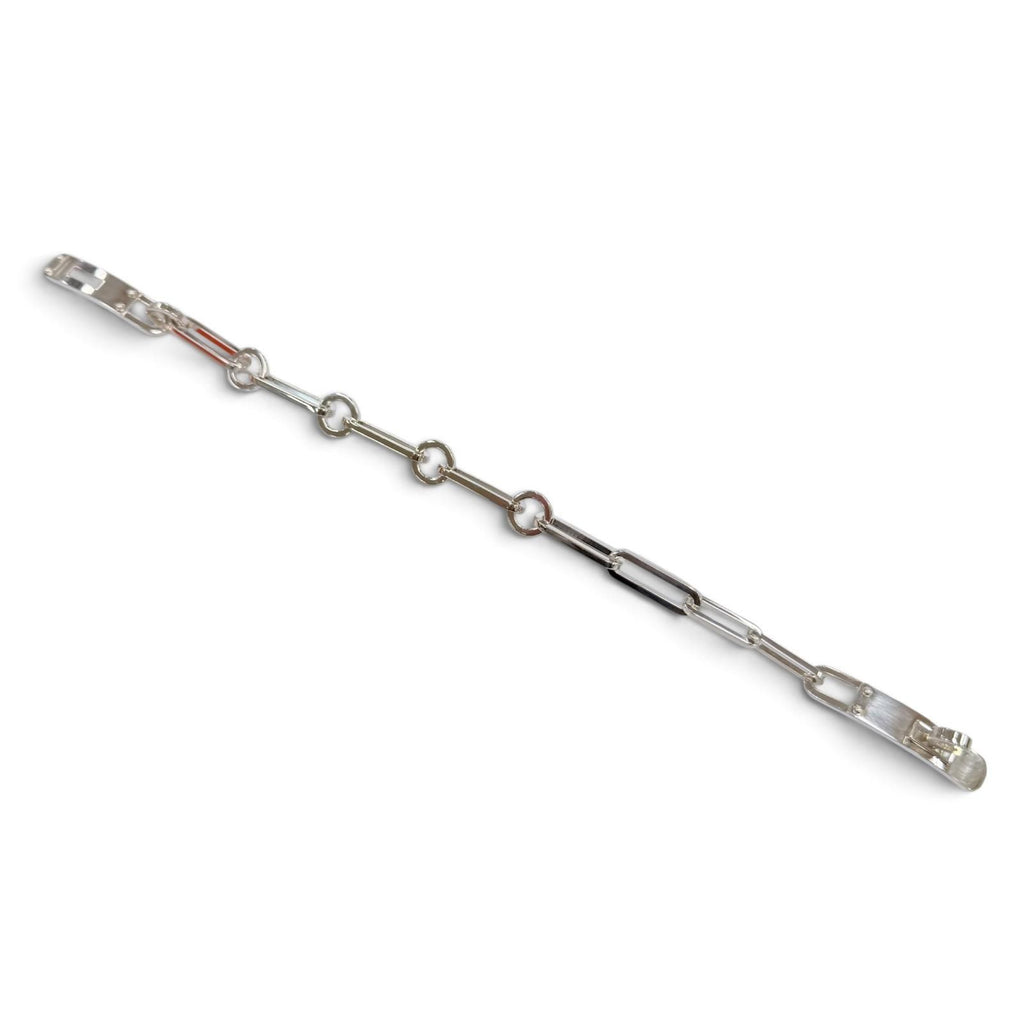 Hermes Kelly Chaine Simple Tour Bracelet Silver 19 — view 4