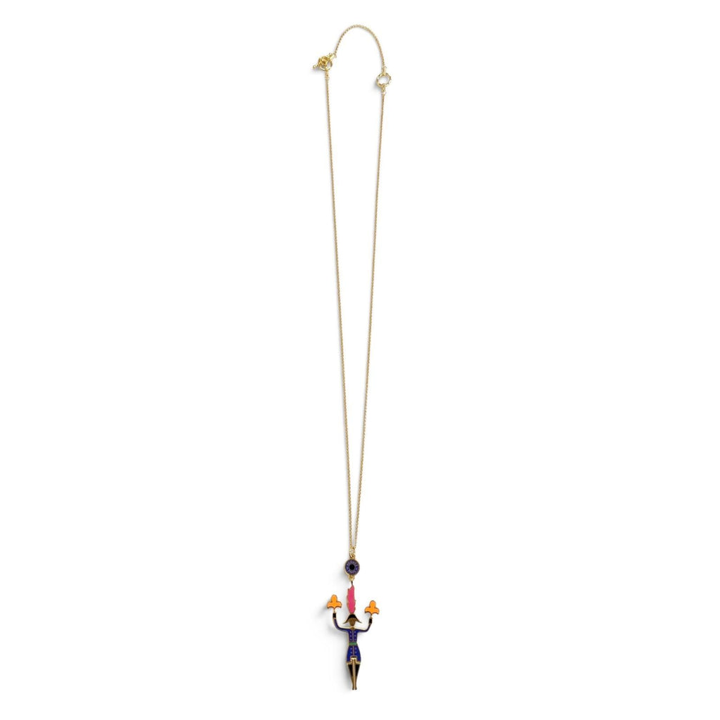 Hermes Boucles D'oreilles Artificier Fireworks Pendant Gold Multicolor Necklace — view 4