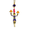 Hermes Boucles D'oreilles Artificier Fireworks Pendant Gold Multicolor Necklace