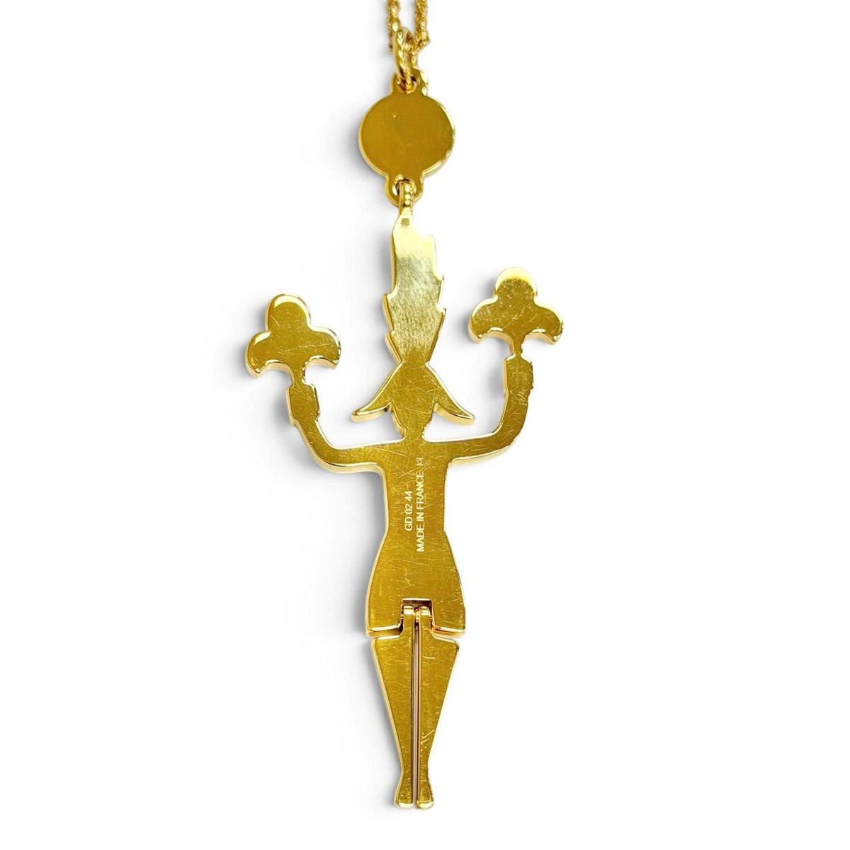 Hermes Boucles D'oreilles Artificier Fireworks Pendant Gold Multicolor Necklace — view 5