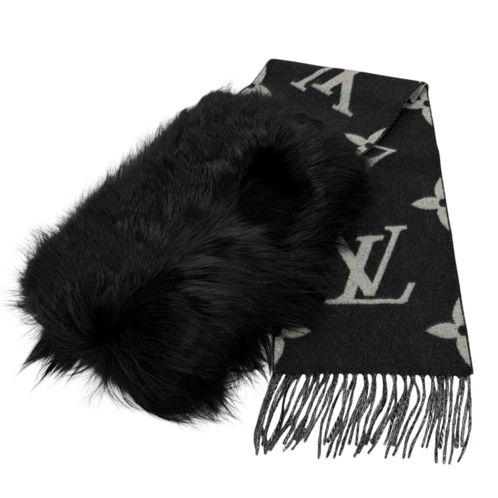Louis Vuitton Echarpe Reykjavik Fur Cashmere 100% Fox Fur Scarf