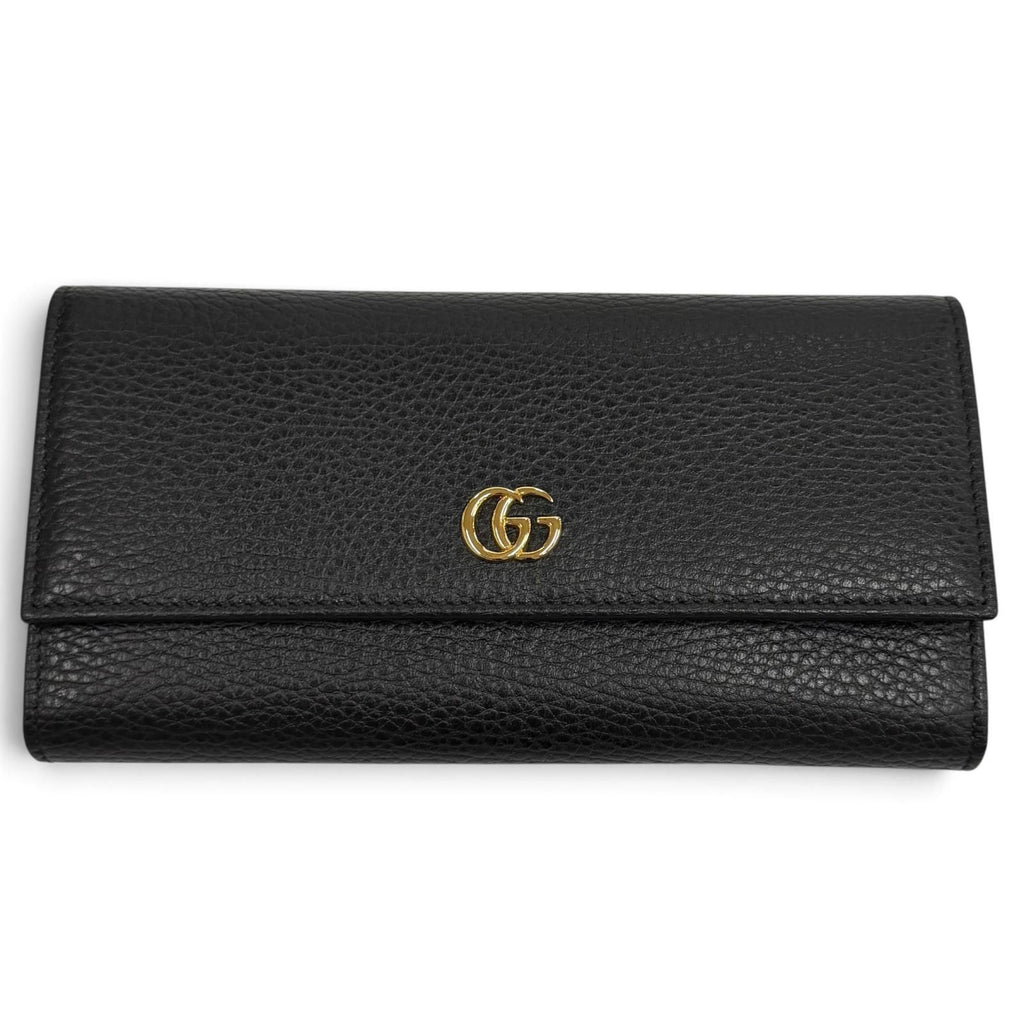 Gucci Double G Continental Wallet GG Marmont Leather