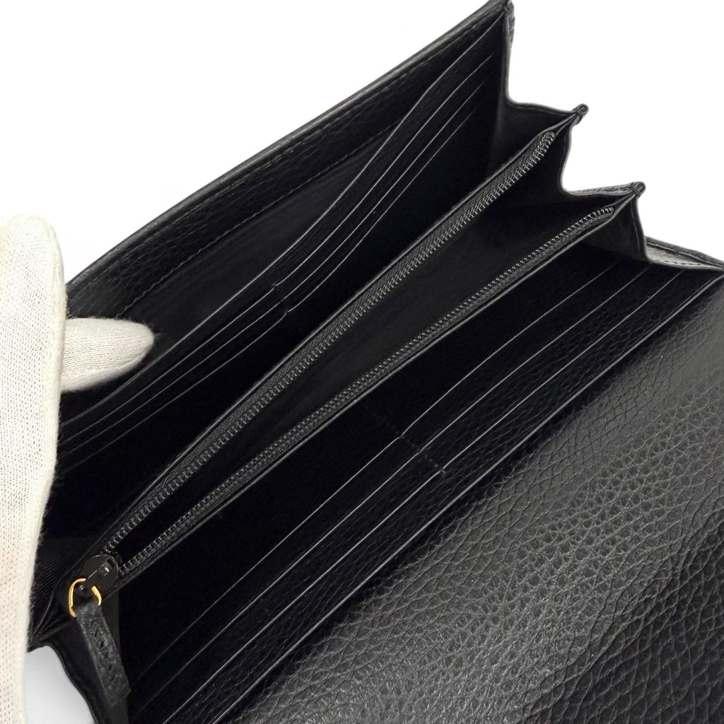 Gucci Double G Continental Wallet GG Marmont Leather — view 6
