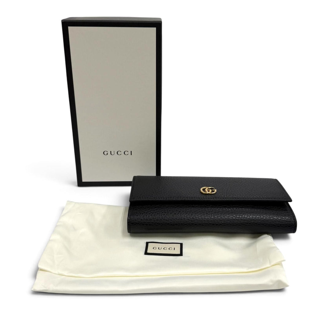 Gucci Double G Continental Wallet GG Marmont Leather — view 2