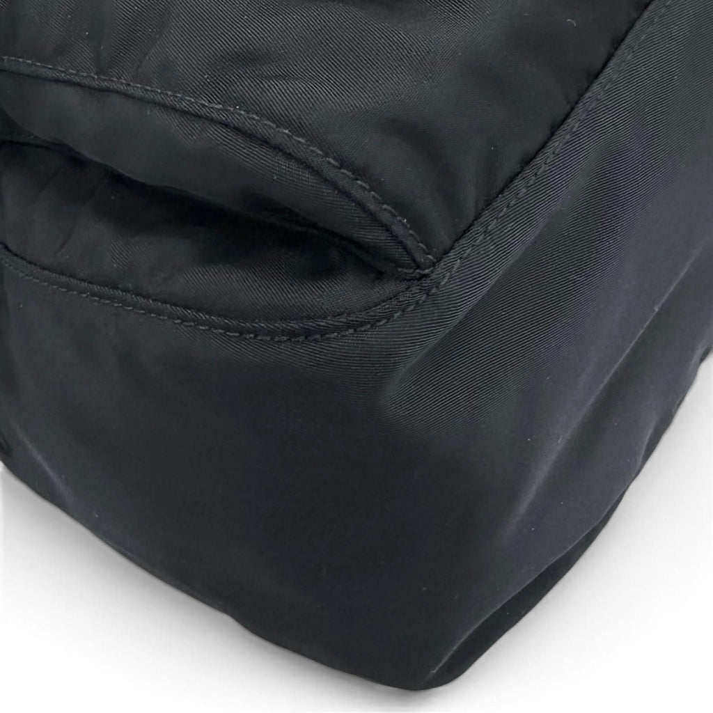 Prada Nylon Leather Re-Nylon Shoulder Bag Black — view 8