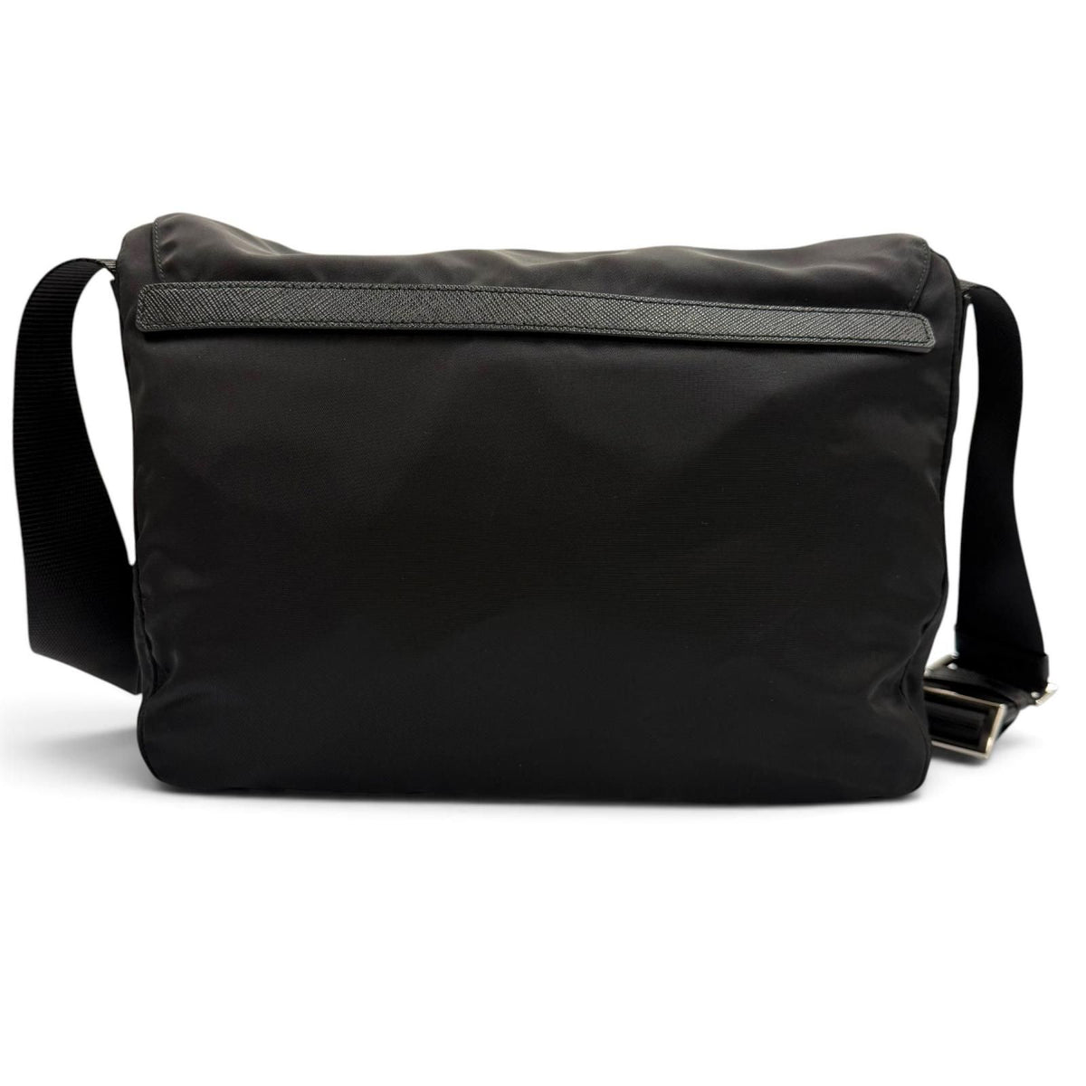 Prada Nylon Leather Re-Nylon Shoulder Bag Black — view 4