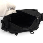 Prada Nylon Leather Re-Nylon Shoulder Bag Black — view 7