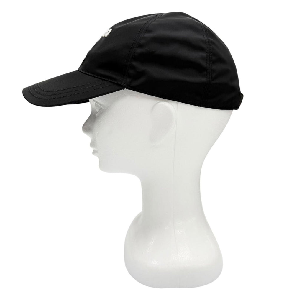Prada Nylon Re-Nylon Logo Embroidery Hat Baseball Cap Black — view 2