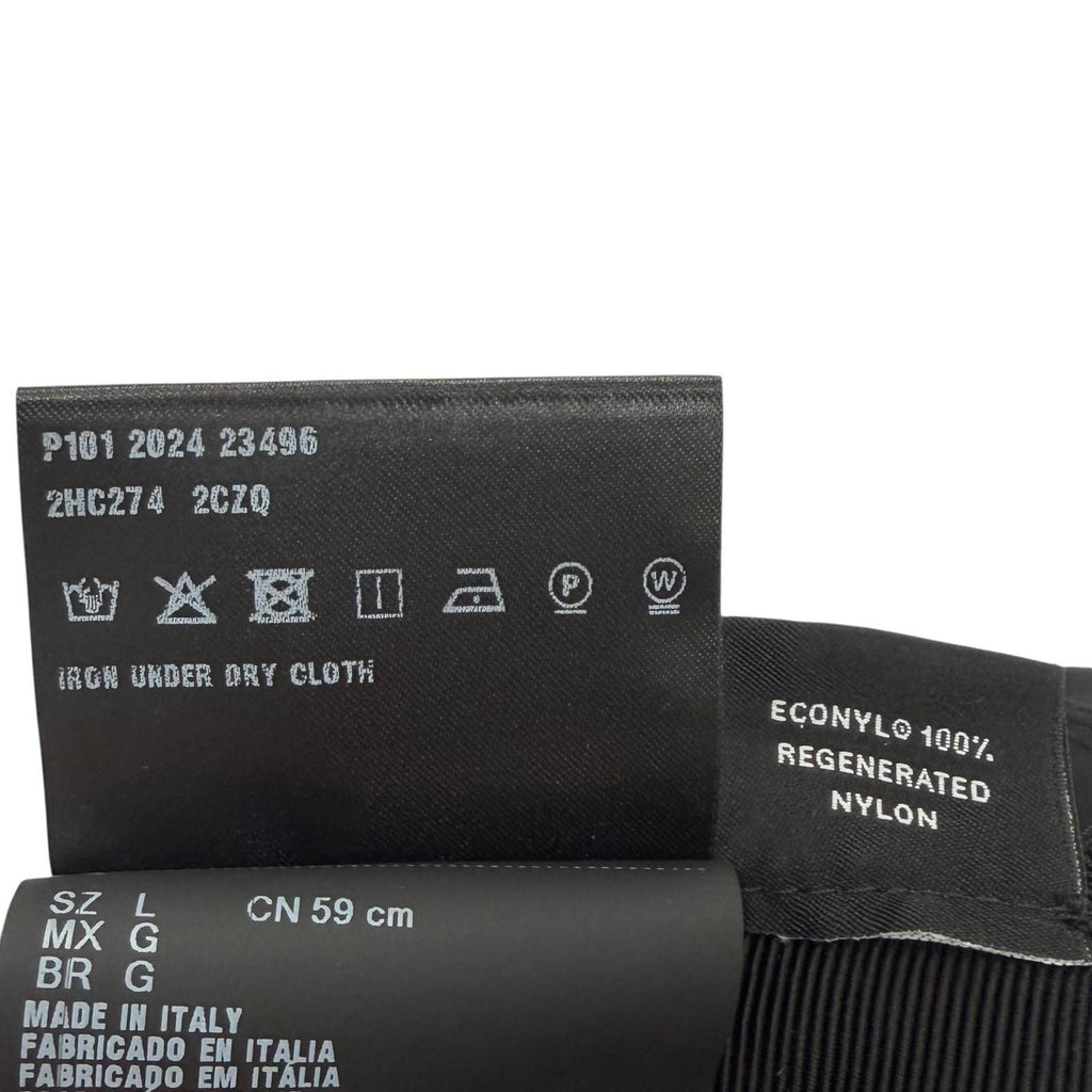 Prada Nylon Re-Nylon Logo Embroidery Hat Baseball Cap Black — view 8
