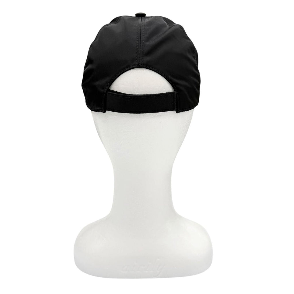 Prada Nylon Re-Nylon Logo Embroidery Hat Baseball Cap Black — view 3