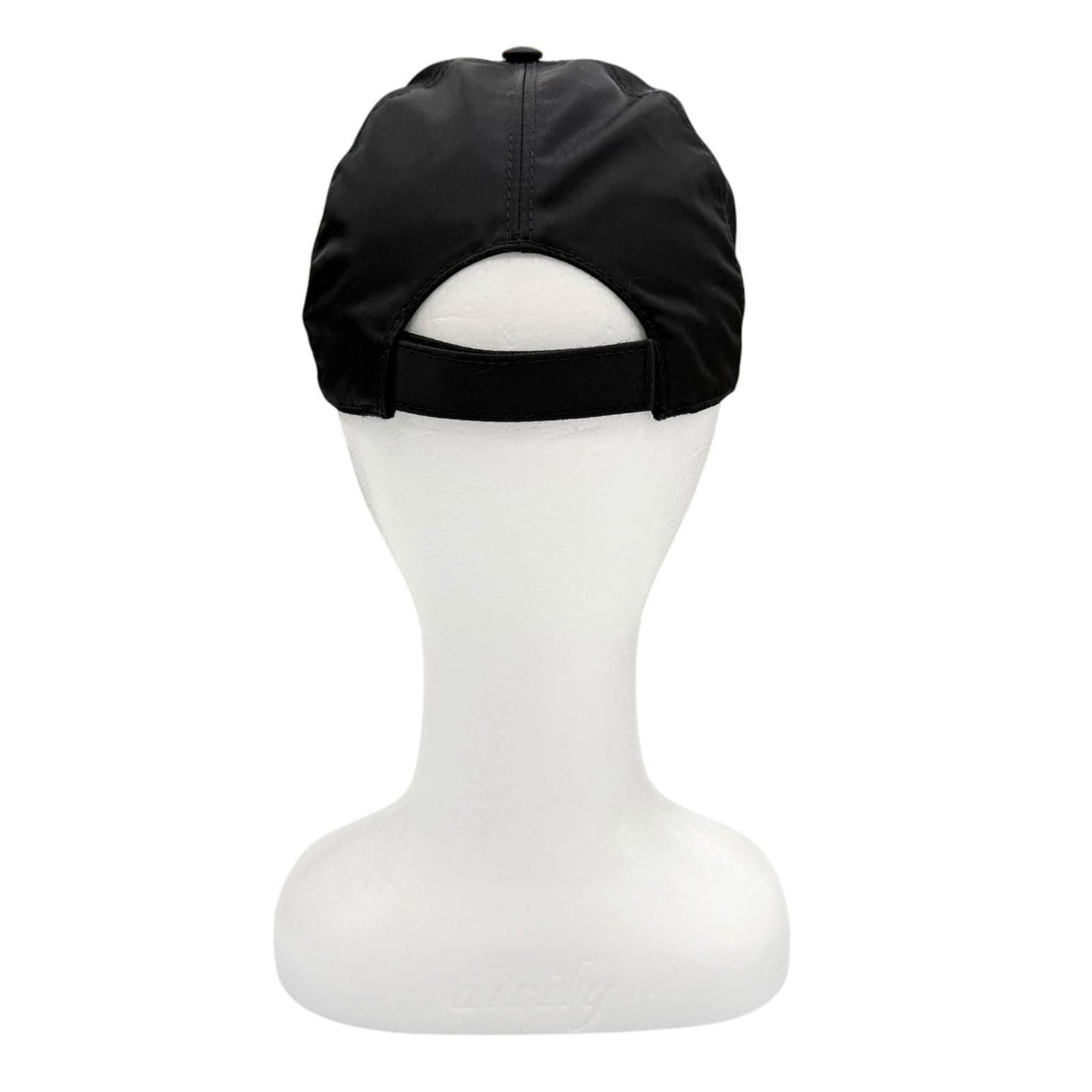 Prada Nylon Re-Nylon Logo Embroidery Hat Baseball Cap Black — view 3