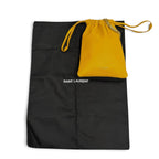 Saint Laurent Paris Drawstring Leather Chain Shoulder Bag Yellow — view 2