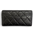 Chanel Caviar Leather Quilted CC Logo Flap Wallet Black — view 3