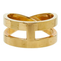Hermes Ribbon Scarf Ring Gold Plated