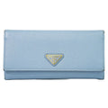 Prada Leather Wallet Light Blue