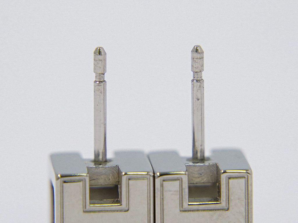 Hermes Cage D'h Cube Earrings Metal Silver Ivory — view 3