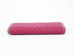 Prada Quilted Nylon Zip Around Wallet Pink — view 3