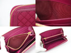 Prada Quilted Nylon Zip Around Wallet Pink — view 8