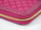Prada Quilted Nylon Zip Around Wallet Pink — view 7