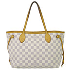 Louis Vuitton LV Vintage Neverfull PM Damier Azur Tote White Gray