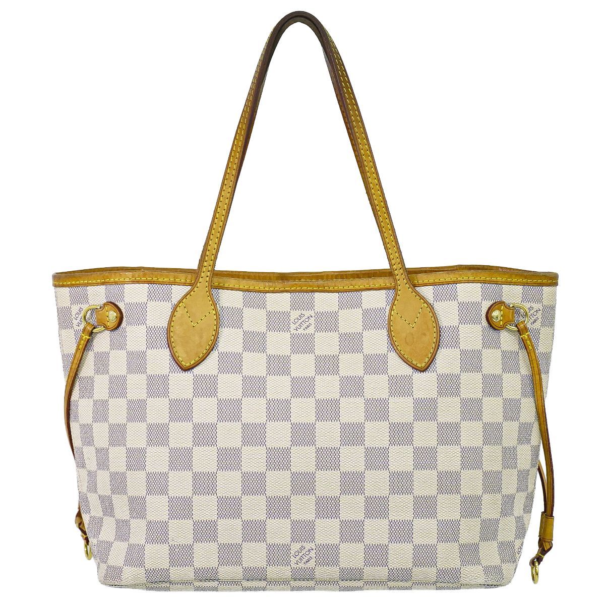 Louis Vuitton LV Vintage Neverfull PM Damier Azur Tote White Gray