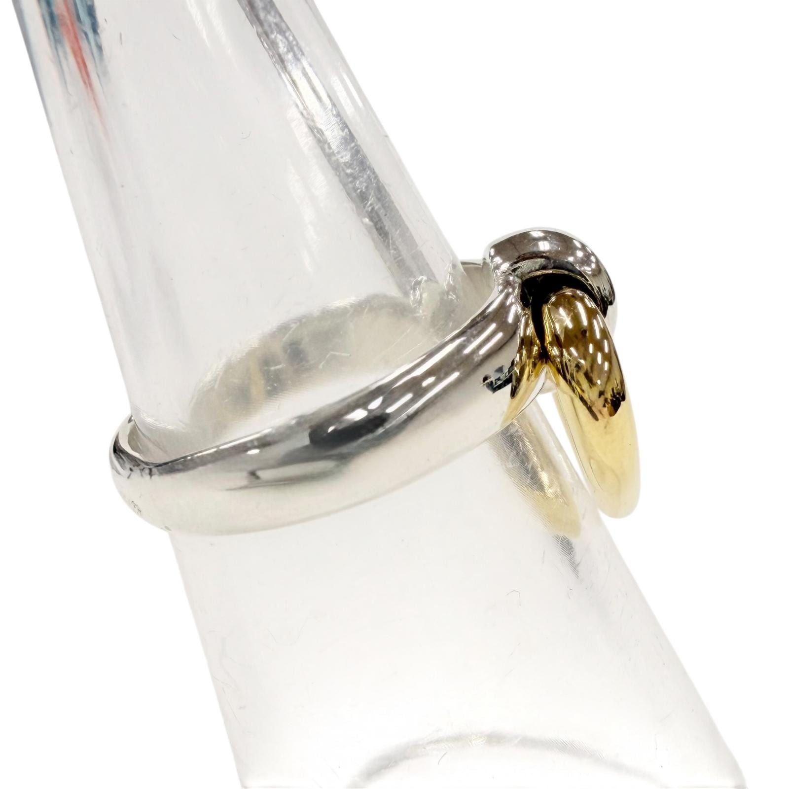 Hermes Heart Knock Ring Combination Silver Gold — view 5