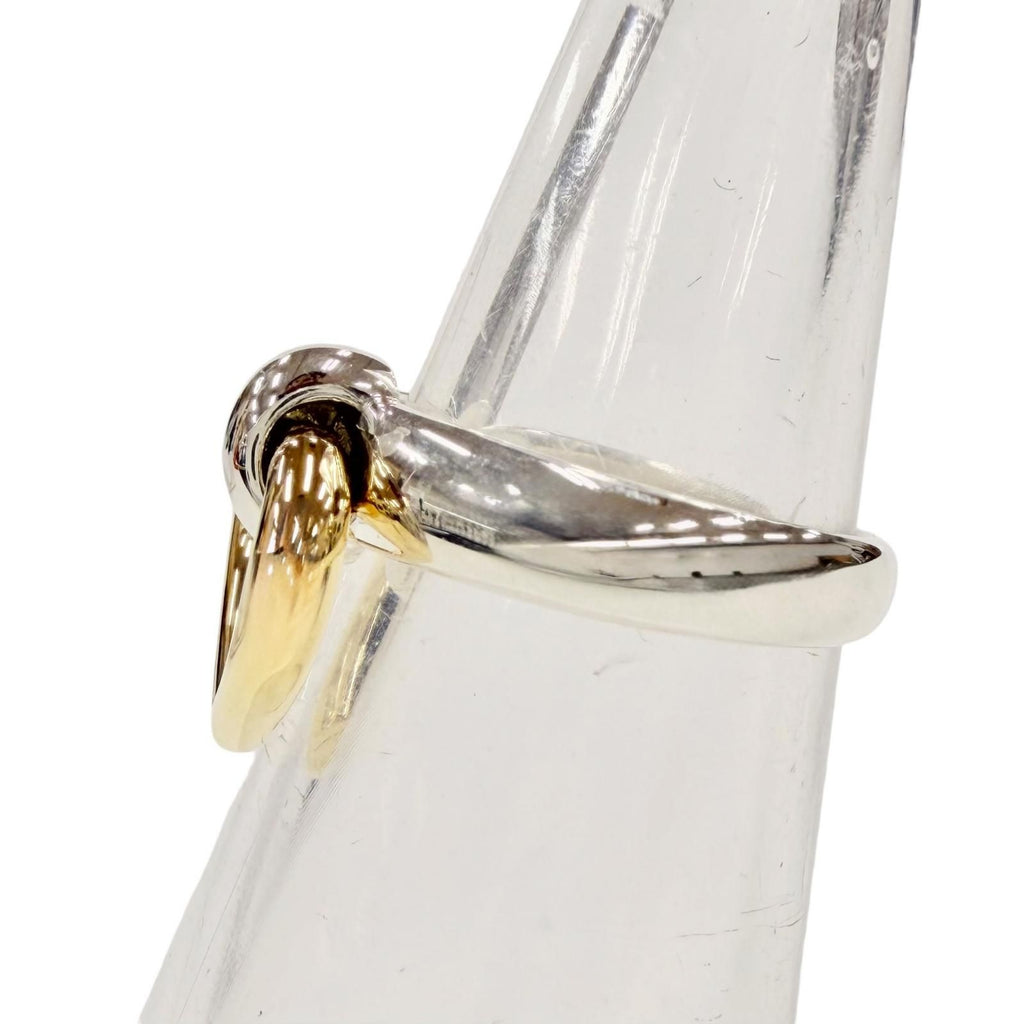 Hermes Heart Knock Ring Combination Silver Gold — view 3