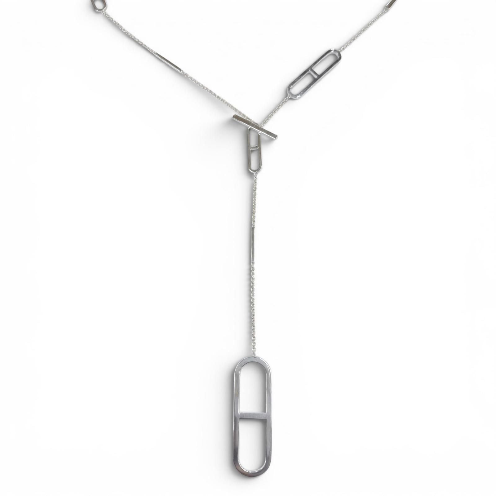 Hermes Ever Chaine D'ancre 925 Necklace 80 Silver