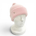 Hermes Beanie Lisa Slalom Wool Cashmere Rose Sakura Sellier Buttons Knit Cap Hat