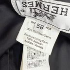 Hermes Deerskin Bucket Hat Leather Hat Black 56 — view 7